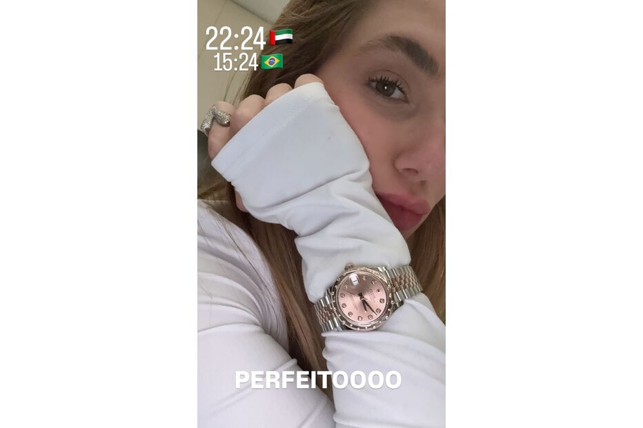 Virginia Fonseca recebe relógio Rolex misterioso no Dubai com mensagem enigmática