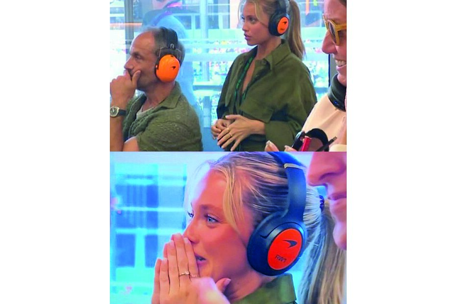 Margarida Corceiro e Lando Norris juntos na Fórmula 1