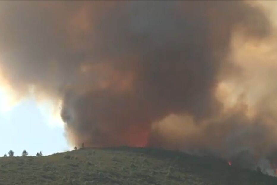 Incêndio na Covilhã gera tornado de fogo
