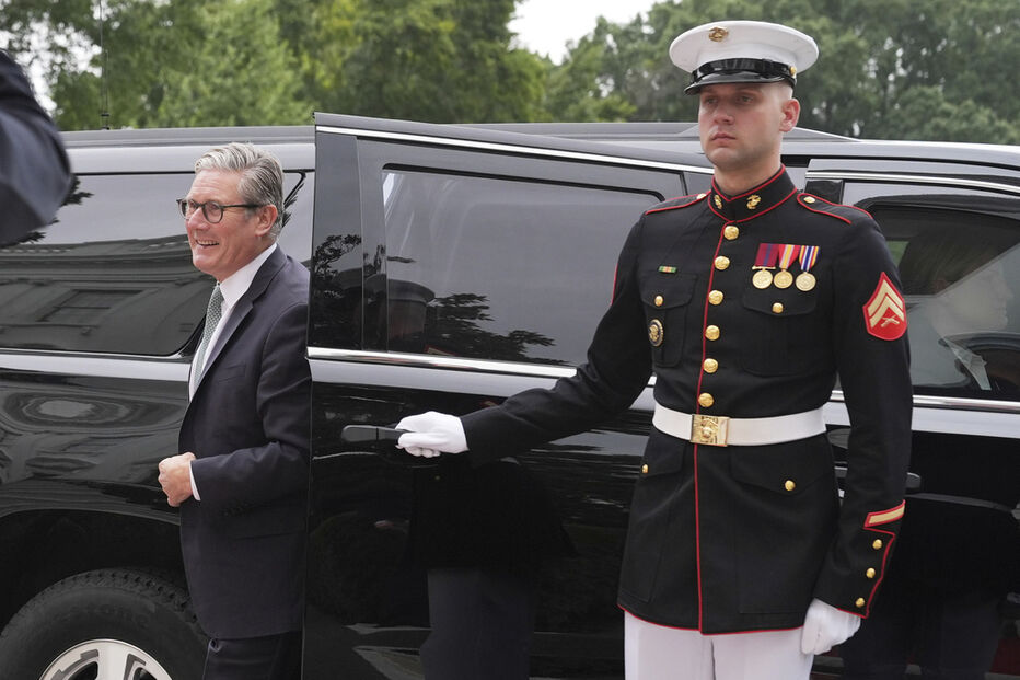 Chegada de Keir Starmer à Casa Branca para encontro sobre a guerra na Ucrânia