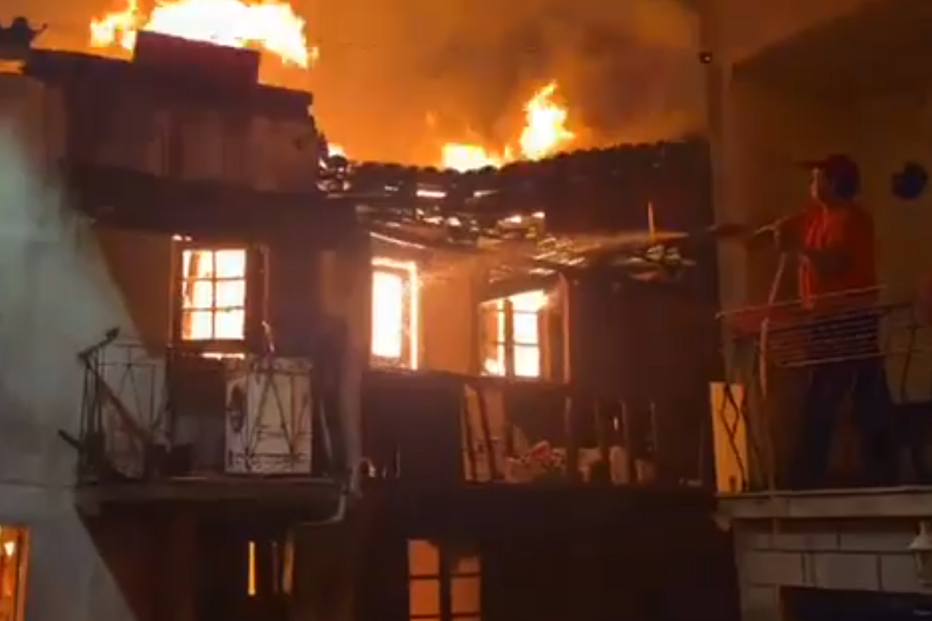 Chamas atingem três casas, uma delas habitada, em Silvares no Fundão