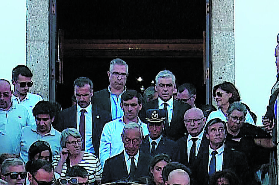 Marcelo assistiu às cerimónia fúnebres de Carlos Dâmaso, em Vila Franca do Deão