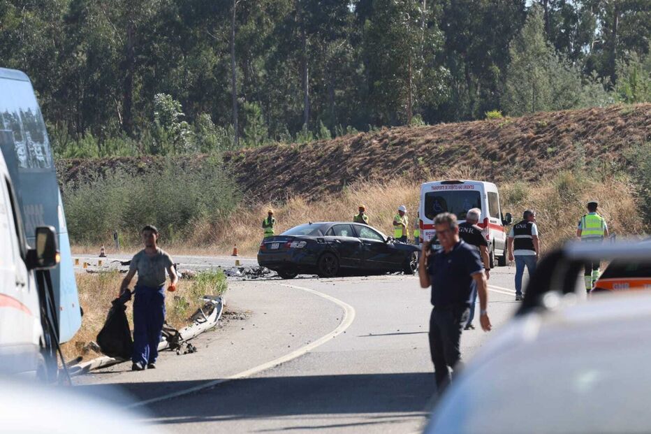 Acidente com autocarro no IP3