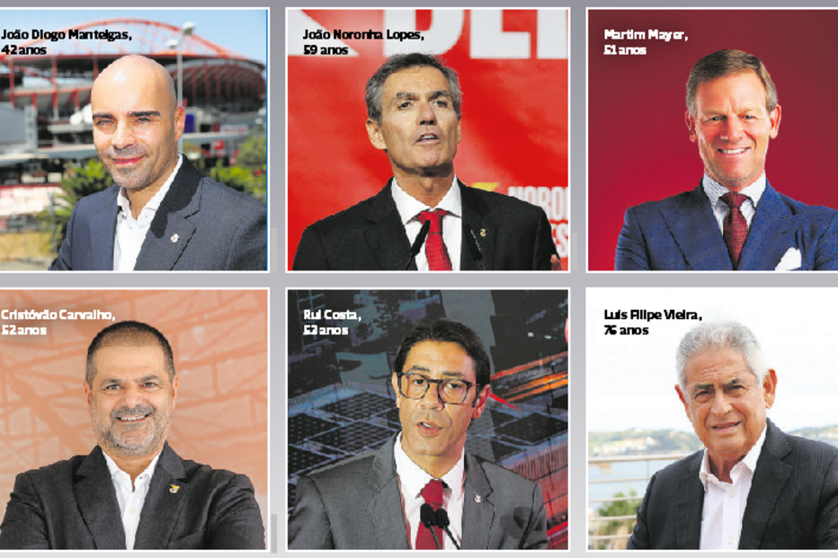 Candidatos à corrida presidencial do Benfica
