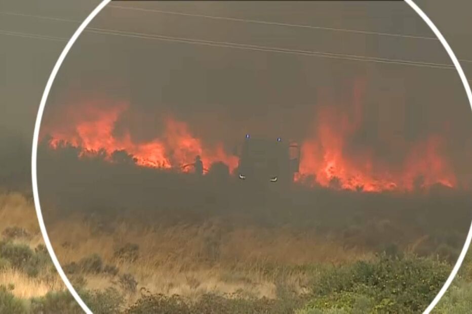 Bombeiros escapam às chamas por milagre