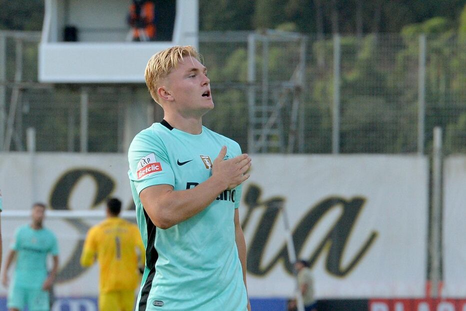 Harder levou a mão ao peito após marcar golo