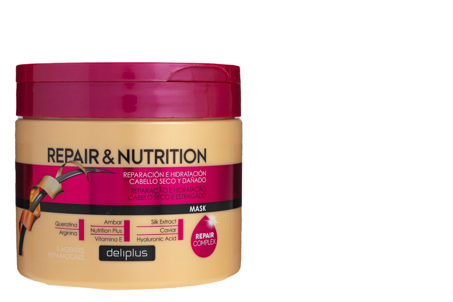 Máscara Deliplus Repair & Nutrition para reparação e hidratação de cabelo seco