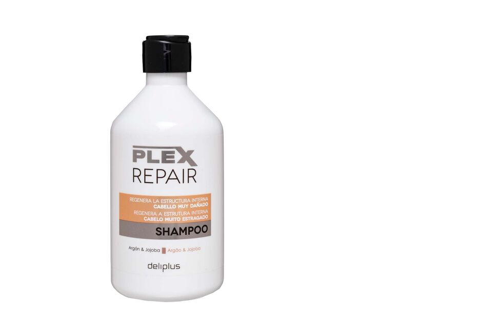 Plex Repair Deliplus, champô para regenerar cabelo danificado com argão e jojoba