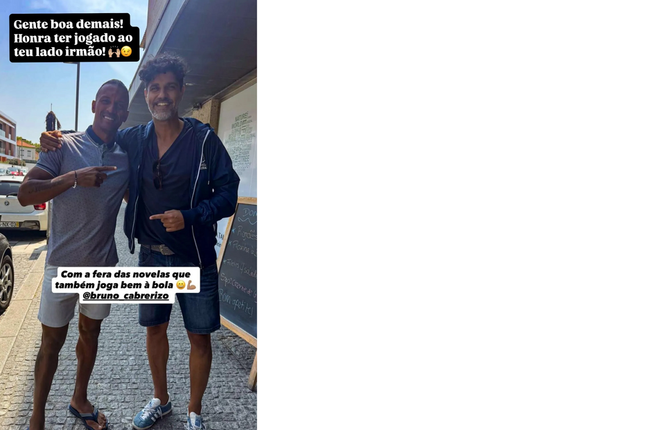 Bruno Cabrerizo, ator, mostra talento no futebol e recebe elogios