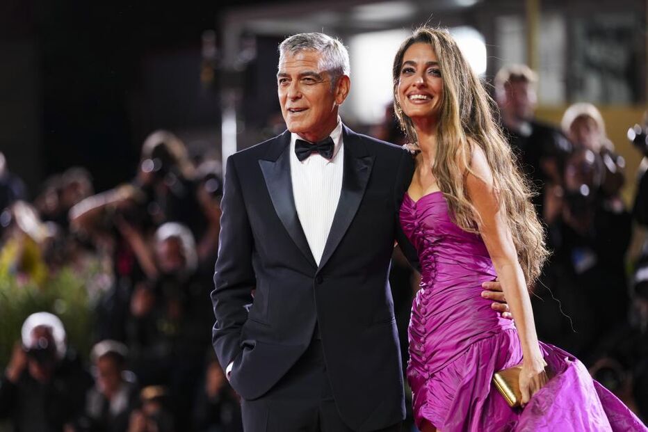 George e Amal Clooney marcam presença no Festival de Cinema de Veneza