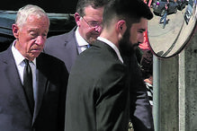 Marcelo Rebelo de Sousa acompanhou cortejo fúnebre, em Vergão