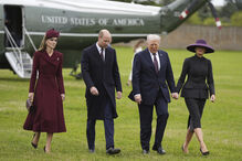 Príncipe William e Kate com Donald e Melania Trump