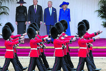 Cerimónia de boas-vindas a Donald Trump no Reino Unido com Rei Carlos III e Rainha Camila