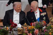 Donald Trump e o rei britânico Charles III 