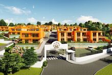 Vista do Condomínio da Nora com casas e áreas verdes