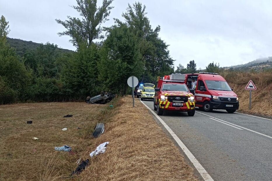 Homem gravemente ferido em despiste e capotamento de carro em Bragança