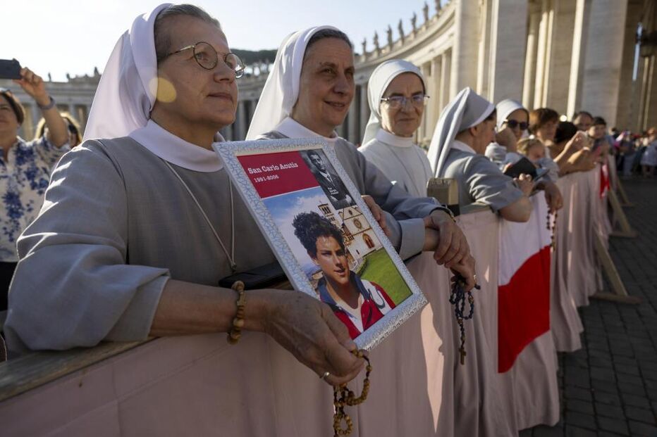 Missa de canonização de Carlo Acutis e Pier Giorgio Frassati na Praça de São Pedro, no Vaticano
