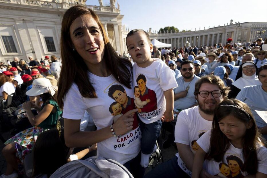 Missa de canonização de Carlo Acutis e Pier Giorgio Frassati na Praça de São Pedro, no Vaticano