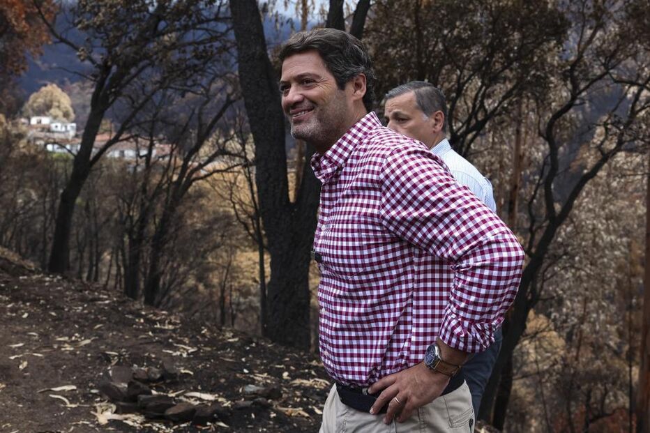 André Ventura aborda os incêndios em Cabanões, Lousã, e apela a responsabilização