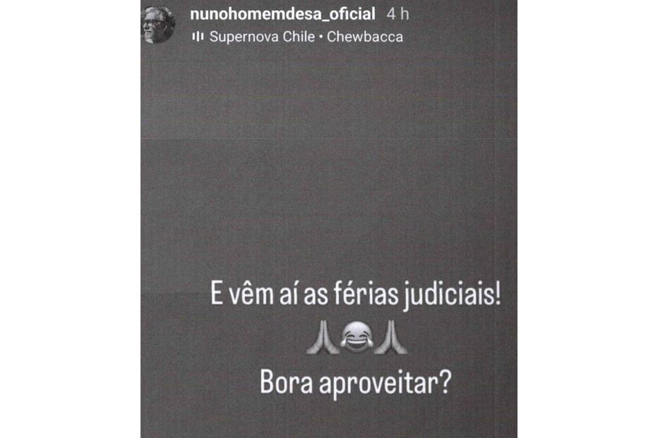 Nuno Homem de Sá anuncia férias judiciais e brinca com a situação