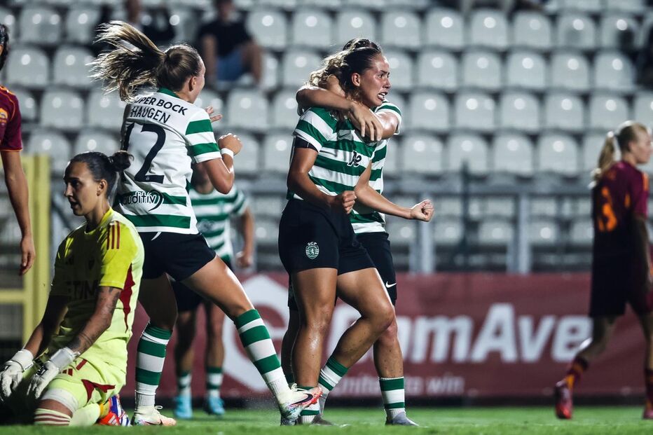 Sporting vence Roma com reviravolta para a Liga dos Campeões feminina em Itália