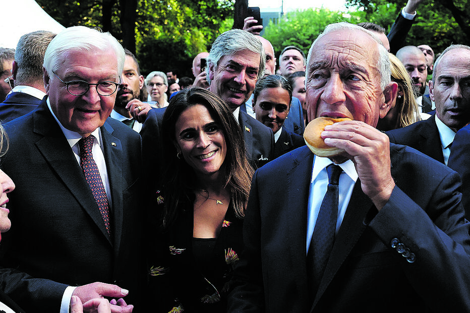 Marcelo Rebelo de Sousa com o homólogo alemão, na sexta-feira à tarde, no Bürgerfest