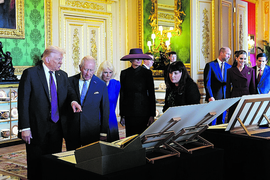 Trump encontra-se com a família real britânica em Windsor para visita de Estado