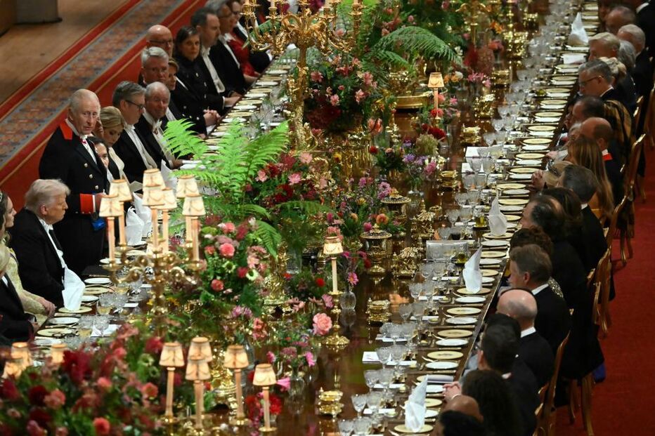 Banquete de Estado no Castelo de Windsor, em Windsor, Inglaterra