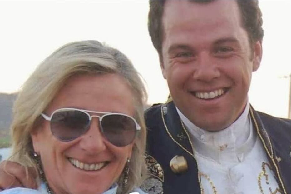 João Moura Caetano e mãe Dita Caetano