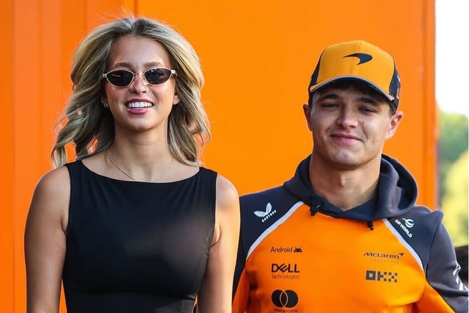 Margarida Corceiro e Lando Norris