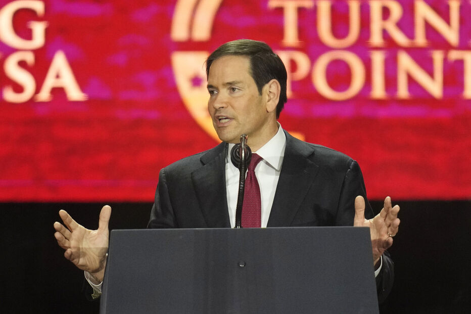 Marco Rubio discursa nas cerimónias fúnebres de Charlie Kirk em Phoenix