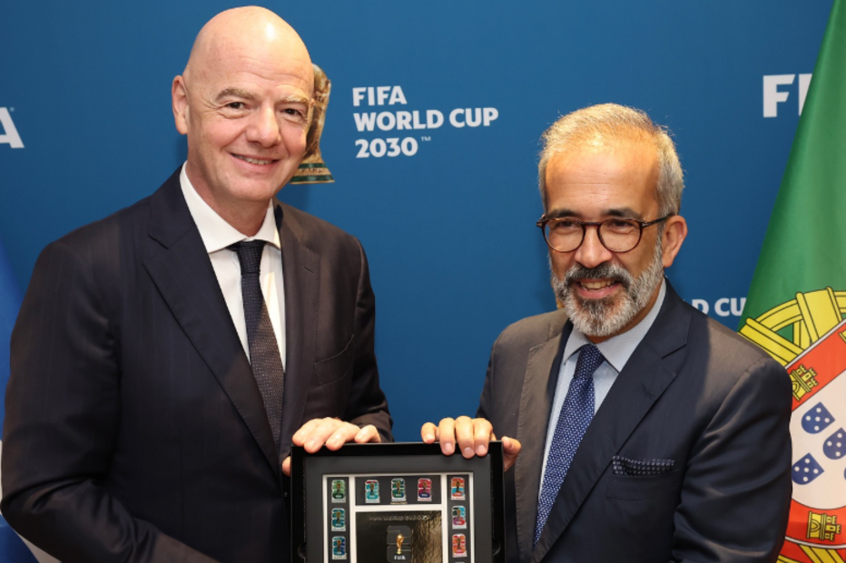 Paulo Rangel discute Mundial2030 com presidente da FIFA em Nova Iorque
