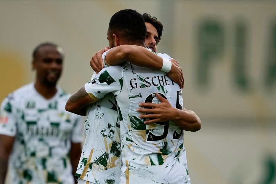 Guilherme Schettine marcou pelo Moreirense no jogo contra o Casa Pia