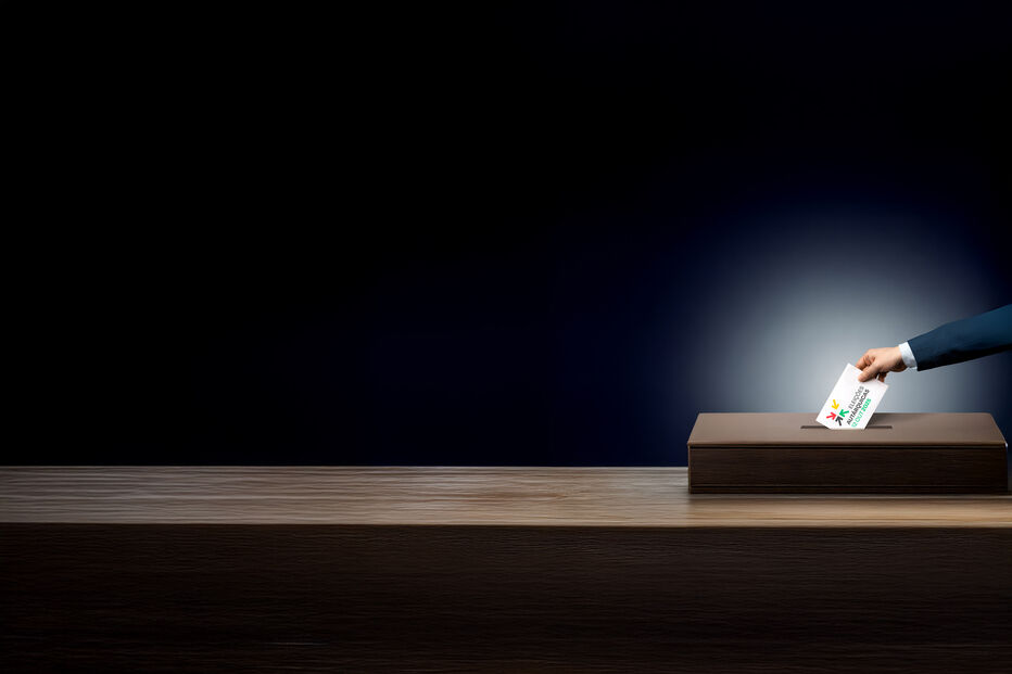 Urna de voto para as eleições autárquicas de 2025