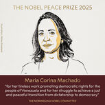 Prémio Nobel da Paz atribuído a María Corina Machado, líder da oposição na Venezuela