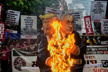 Protestos contra a guerra em Gaza marcam aniversário do ataque do Hamas a Israel