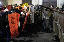 Protestos no Peru contra o Governo