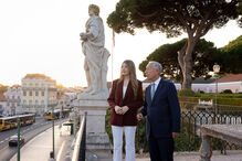 Infanta Sofia visita Marcelo Rebelo de Sousa no Palácio de Belém