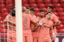 Jogadores do FC Porto celebram golo frente ao Celoricense na Taça de Portugal