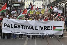 Milhares manifestam-se em Lisboa pela paz na Palestina