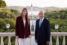 Marcelo Rebelo de Sousa recebe a infanta Sofia no Palácio de Belém