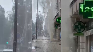 Conduta de água rebenta na Avenida de Roma em Lisboa