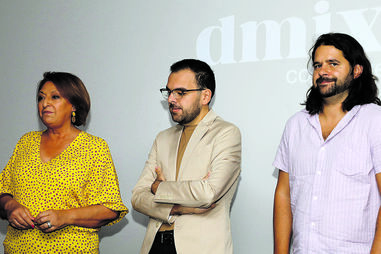 A  apresentadora Maya, o autor Rúben Pacheco Correia e o realizador Rúben Lopes