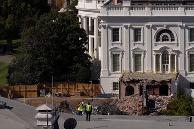 Demolida a Ala Este da Casa Branca para dar lugar a um novo salão de baile
