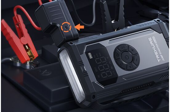 Trekure 4 em 1: compressor, iniciador de bateria, powerbank e lanterna