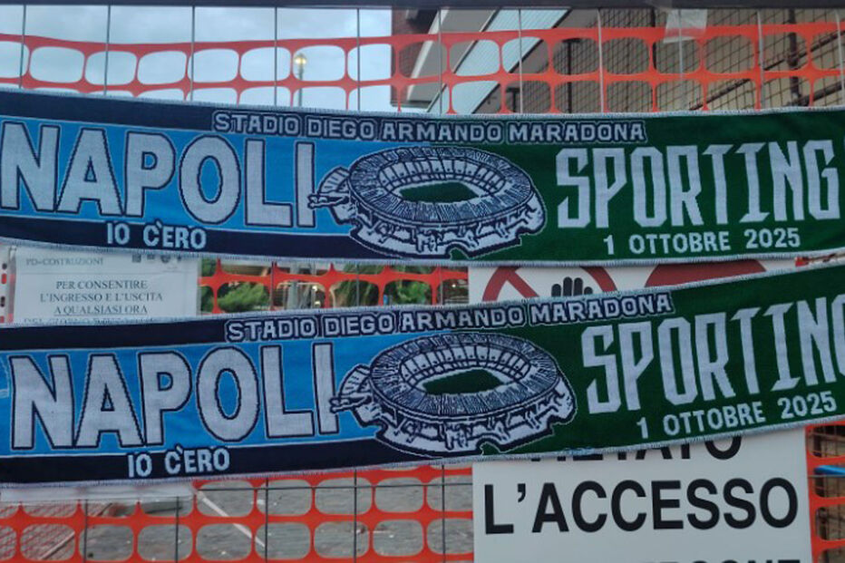 Nápoles e Sporting jogam no Estádio Diego Armando Maradona a 1 de outubro de 2025