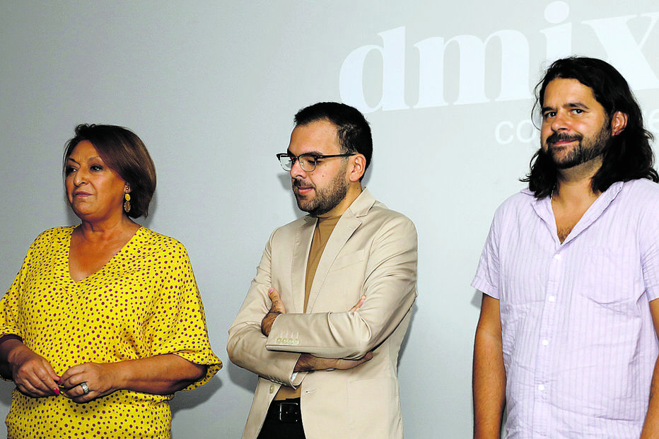 A  apresentadora Maya, o autor Rúben Pacheco Correia e o realizador Rúben Lopes