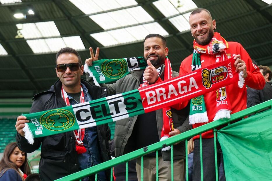 Adeptos do Celtic e do Braga juntos num jogo entre as equipas