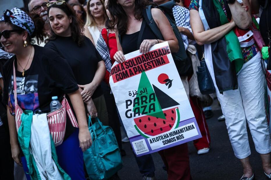 Protesto em Lisboa demonstra solidariedade com a Palestina e Gaza