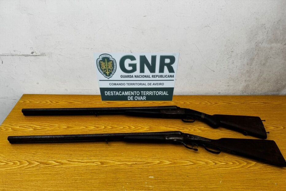 GNR apreendeu duas armas de fogo em contexto de violência doméstica em Estarreja